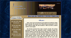 Desktop Screenshot of morenovalleymasterchorale.org